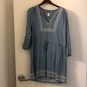 Blue chambray dress